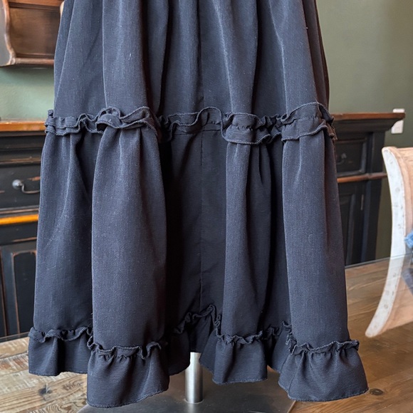 Black Ruffled spaghetti strap Dress - Picture 10 of 15